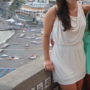 Halston Open Back Mini Dress